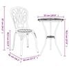 vidaXL Garten Bistro Set 3 pcs Schwarz Aluminium