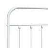 vidaXL Kopfteil Metall Wei&szlig; 80 cm