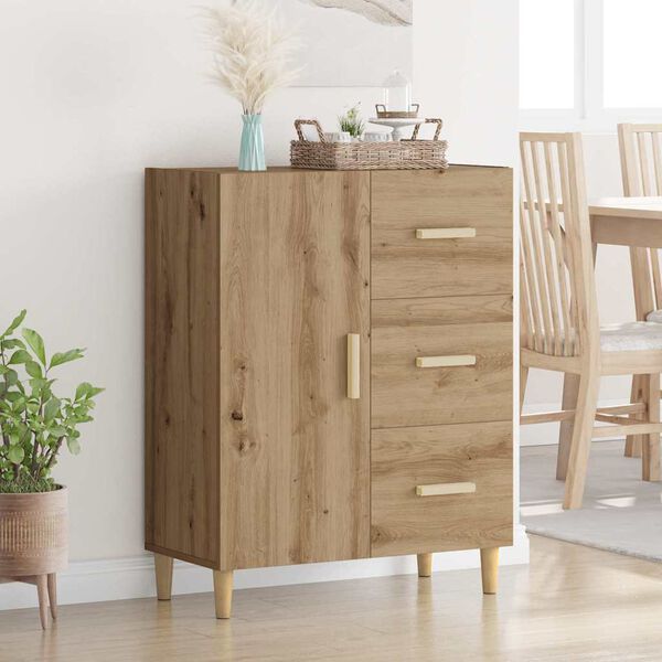 vidaXL Sideboard Artisan-Eiche 34 x 69,5 x 90 cm Holzwerkstoff