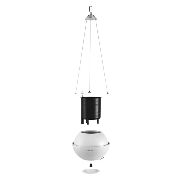 LECHUZA H&auml;ngeampel BOLA Color 23 ALL-IN-ONE Wei&szlig;