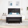 vidaXL Boxspringbett mit Matratze Schwarz 140 x 190 cm Samt