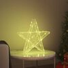 vidaXL 3D Stern mit 50 LEDs Warmwei&szlig; 55 x 53.5 x 10 cm Acryl