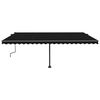vidaXL Markise Manuell Einziehbar mit LED 500x350 cm Anthrazit