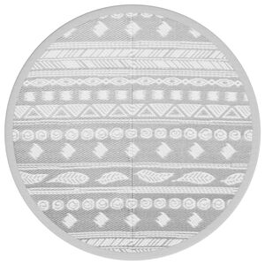 vidaXL Outdoor-Teppich ARAKIL Grau &Oslash;160 cm PP