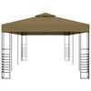 vidaXL Gartenpavillon 6x3x2,7 m Taupe 180 g/m&sup2;