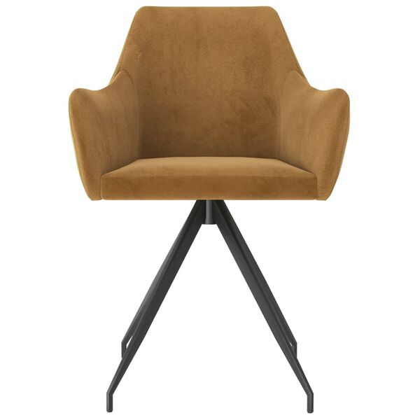 vidaXL Esszimmerst&uuml;hle 2 Stk. Braun Samt