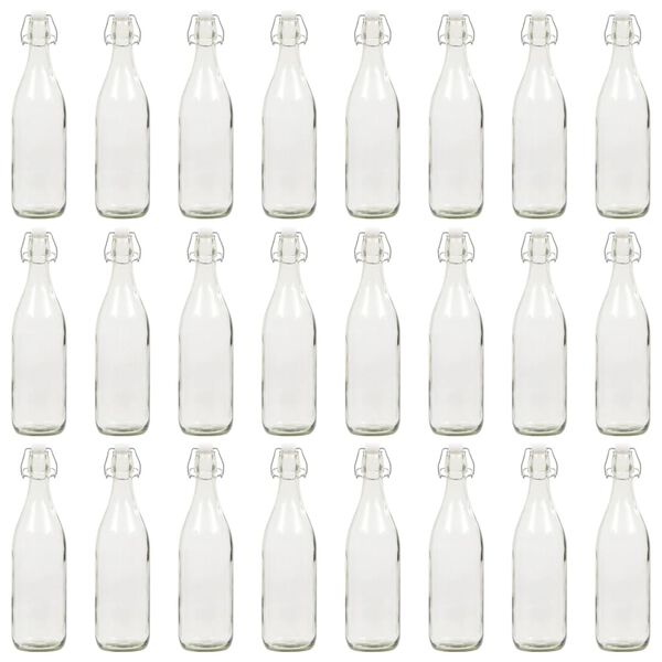 vidaXL Glasflaschen mit B&uuml;gelverschluss 24 Stk. 1 L