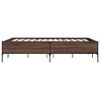 vidaXL Bettgestell Braun Eichen-Optik 160x200 cm Holzwerkstoff Metall