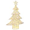 vidaXL Weihnachtsbaum mit 120 LEDs Warmwei&szlig; 120,5 cm PET