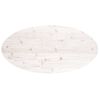 vidaXL Tischplatte Wei&szlig; 100x50x2,5 cm Massivholz Kiefer Oval