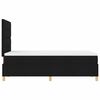 vidaXL Boxspringbett mit Matratze Schwarz 120 x 200 cm Stoff