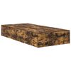 vidaXL Aufbewahrungsbettgestell Geräucherte Eiche 90 cm Holzwerkstoff