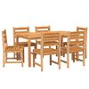 vidaXL 7-tlg. Garten-Essgruppe Massivholz Teak