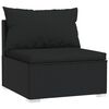 vidaXL 8-tlg. Garten-Lounge-Set mit Kissen Schwarz Poly Rattan