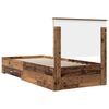 vidaXL Bettrahmen mit Kopfteil Altholz 90 x 190 cm Holzwerkstoff