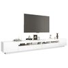 vidaXL TV-Schrank mit LED-Leuchten Hochglanz-Wei&szlig; 300x35x40 cm