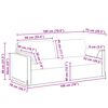 vidaXL Sofa 180cm Schwarz Metall