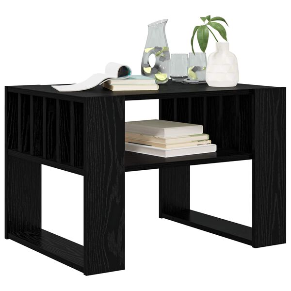 vidaXL Couchtisch Schwarz Eichen-Optik 66 x 49,5 x 45 cm Holzwerkstoff