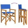 vidaXL Regiestuhl Klappbar Blau Massivholz Teak
