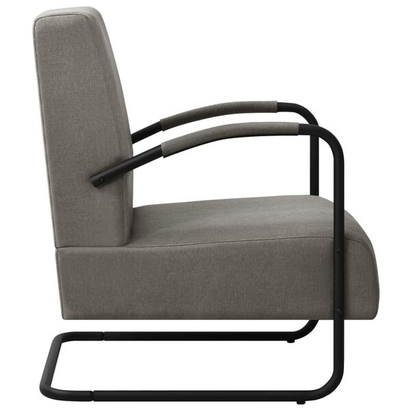 vidaXL Sessel Hellgrau Stoff