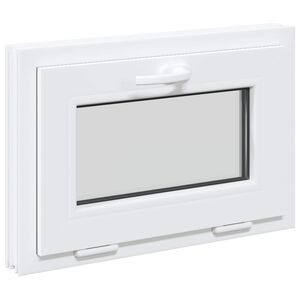 vidaXL Kellerfenster Innenseite Farbe Wei&szlig; RISOR 60 x 40 cm