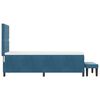 vidaXL Boxspringbett mit Matratze Dunkelblau 80 x 200 cm Samt