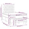 vidaXL Boxspringbett mit Matratze Dunkelgrau 120x200 cm Stoff