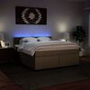 vidaXL Boxspringbett Matratze Cappuccino-Braun 180x200 cm Kunstleder