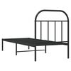 vidaXL Bettgestell mit Kopfteil Metall Schwarz 75x190 cm
