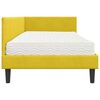 vidaXL Eckbettgestell mit Matratze Sonstiges 2 pcs Gelb Samt