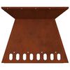 vidaXL Feuerstelle Braun 48 x 48 x 40 cm Wetterfeststahl