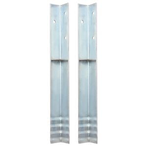 vidaXL Bodenanker L-Form f&uuml;r Spielturm 2 Stk. Stahl 5 x 5 x 50 cm