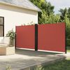 vidaXL Seitenmarkise Ausziehbar Terrakottarot 180x1000 cm