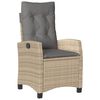 vidaXL 7-tlg. Garten-Essgruppe mit Kissen Beigemischung Poly Rattan