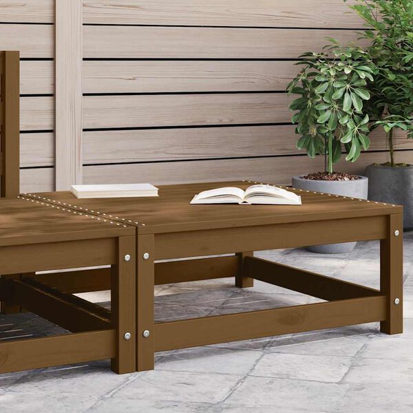 vidaXL Gartenhocker 70x70x30 cm Honigbraun Massivholz Kiefer