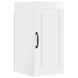 vidaXL Badezimmer-Wandschrank UTRECHT Hochglanz Wei&szlig; 30 x 31 x 59 cm
