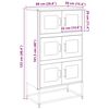 vidaXL Highboard Senfgelb 68x39x123 cm Stahl