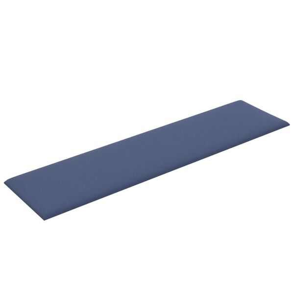 vidaXL Wandpaneele 12 Stk. Blau 60x15 cm Stoff 1,08 m&sup2;