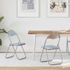 vidaXL Klappstuhl 2 pcs Grau 48 x 43,5 x 81 cm Kunstleder