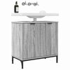 vidaXL Waschbeckenschrank mit T&uuml;r Graues Sonoma 60,5 x 33,5 x 61 cm