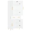 vidaXL Highboard Wei&szlig; 69,5x34x180 cm Holzwerkstoff