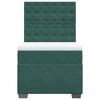 vidaXL Boxspringbett mit Matratze Dunkelgr&uuml;n 90x190 cm Samt