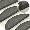 vidaXL Stufenmatten 15 Stk. 56x17x3 cm Dunkelgrau Halbrund
