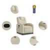 vidaXL Massagesessel mit Relaxfunktion, Kunstleder, Creme