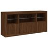 vidaXL Sideboard mit LED-Leuchten Braun Eichen-Optik 142,5x37x67 cm