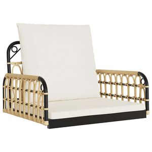 vidaXL H&auml;ngestuhl mit Kissen 63x58x39 cm Poly Rattan und Stahl