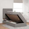 vidaXL Aufbewahrungsbett mit Matratze Taupe 90 x 200 cm Polyester