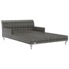 vidaXL 2-Personen-Sonnenliege mit Auflagen Poly Rattan Grau