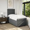 vidaXL Boxspringbett mit Matratze Dunkelgrau 90x190 cm Stoff