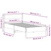 vidaXL Massivholzbett ohne Matratze 75x190 cm Kiefernholz